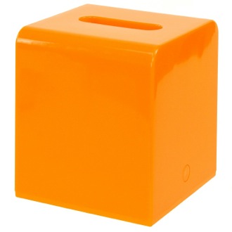 Tissue Box Cover Square Orange Tissue Box Cover of Thermoplastic Resins Gedy 2001-67